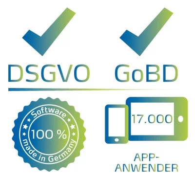 Ein Handwerksbetrieb setzt auf digitale Lösungen ein: DSGVO- und GoBD-konform, Software aus Deutschland, 17.000 nutzen die App.